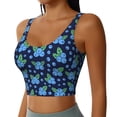 thumbnail image 5 of Sports Bra For Women, Blueberry Cartoon Design Sports Bras For Women High Support, Workout Tank Tops Woman With Removable Cups, 5 of 8