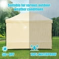 thumbnail image 3 of 10x10 Canopy Sidewalls, Beige, Waterproof & Windproof, 2 PCS for   Canopy, 3 of 6