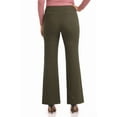 thumbnail image 3 of Rekkuna Women's Comfort Stretch Pull-On Wide Leg Pant with Snap Detail (12, Olive), 3 of 5