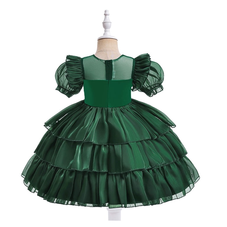 Edvintorg 3-10Years Princess Costumes for Girls Fashion New Net Yarn Mesh  Bow Ruffles Birthday Party Gown Long Dresses Kids Dresses for Girls -  Walmart.com