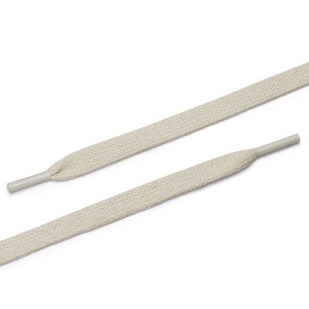 white shoelaces flat