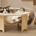 thumbnail image 3 of Wooden Cat Bed, Detachable Excellent Breathability Easy Assembly Capsule Cat Bed Entertainment  Exercise Modern Design Capsule Cat Bed for Four Seasons, 3 of 7