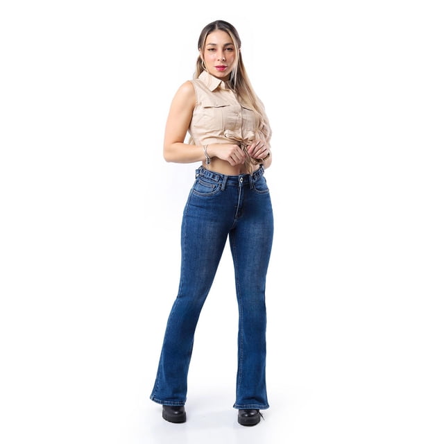 Jeans flare con strech Juvenil, 1521 (Azul medio) azul 5