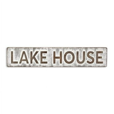 Cheungs  Roven Galvanized Lake House Sign - Large