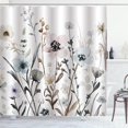 thumbnail image 2 of Grey Pink Blue Floral Shower Curtain Watercolor Flower Shower Curtains for Bathroom Waterproof Polyester Fabric Bathroom Curtain 72 x 72 Inch with 12 Plastic Hook, 2 of 5