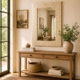 thumbnail image 3 of DecMode 36" x 48" Cream Handmade Mosaic Wall Mirror, 3 of 15