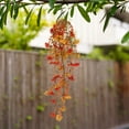 thumbnail image 6 of 5-Branch Artificial Violet Garland Hanging Flower Autumn Decor, Realistic Design Weatherproof Easy Hanging, Style C, by Kingtowag, 6 of 7