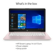 HP Stream 14 Celeron 4GB/64GB Laptop Pink, 14-cb172wm