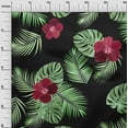 thumbnail image 3 of oneOone Polyester Spandex Black Fabric Tropical Hibiscus Floral Sewing Craft Projects Fabric Prints By Yard 56 Inch Wide, 3 of 6