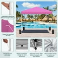 thumbnail image 4 of Erommy 10x10 ft Pop Up Canopy Tent, Easy Up Outdoor Canopy with Wheeled Bag, 4 Sand Bags, 4 Ropes and 8 Spikes,Pink, 4 of 7