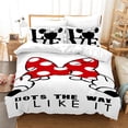 thumbnail image 1 of Black and White Disney Mickey Mouse Bedding Set Couples Minnie Mouse Bed Comforters Cover Set King Duvet Cover with Pillowcase220x240cm 3pcs Gao Jinjia LED, 1 of 2
