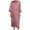 Pink, variant on gakvbuo Summer Dresses for Women 2023 Plus Size Dress for Women Sundresses Women'S Cotton And Linen Crewneck Loose Short Sleeve Solid Mid-Claf Dress