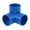 Blue, variant on Uxcell 3-Way Elbow Pipe Fitting Furniture Grade 3/4-inch Size Tee Corner Fittings Gray 2Pcs