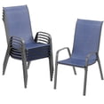 thumbnail image 4 of Pirecart Outdoor Patio Dining Chairs Set of 6, Patio Chairs Stackable Textilene Outdoor High Back Armchairs, Royal Blue, 4 of 9