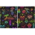 thumbnail image 2 of Coolnut Mushroom Kitchen Curtains 2 Panels, UV Protected Tier Curtains Half Window Curtains Kitchen Tiers for Guest Room Bathroom Sink Laundry Room Basement,24 x 27 Inch, 2 of 6