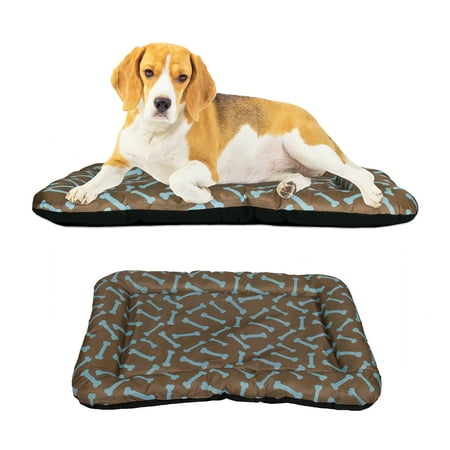 Bone Shaped Dog Bed - Dog Crate Pad Bolster Bed Pet Mat Waterproof, 30