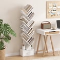 thumbnail image 2 of Costway 10-tier Tree Bookshelf with Drawer Free-standing Bookcase Storage Shelf White, 2 of 10
