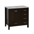 thumbnail image 3 of Horizon 36" Bathroom Vanity with Chocolate Cabinet and Engineered Carrara Top, 3 of 5