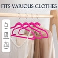 thumbnail image 3 of Velvet Hangers HOUSE DAY de color rojo rosado, paquete de 60 unidades de ropa antideslizante, 3 of 9