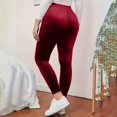 thumbnail image 5 of Velour Leggings Soft High Waist Women Warm Winter Yoga Pants, 5 of 5
