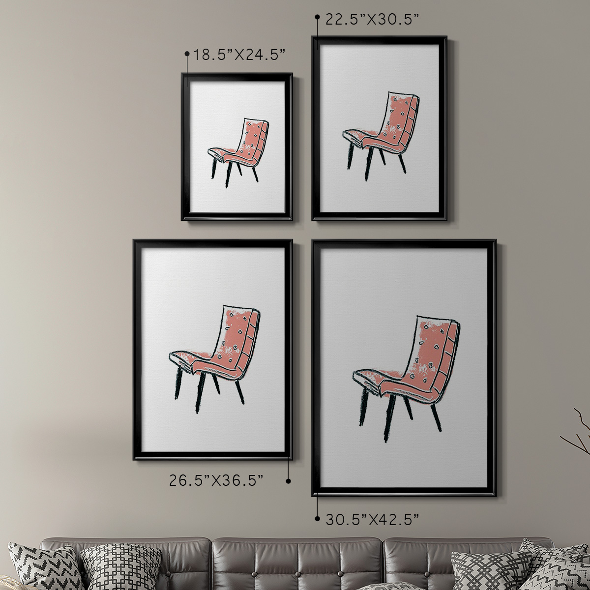 Take a Seat IX Premium Framed Print, in Gold, Black, or Silver - Ready to Hang