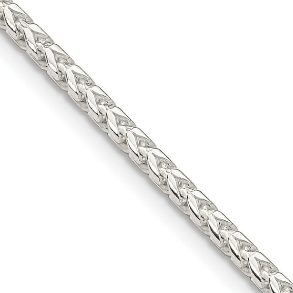 Sterling Silver 2.55mm D/C Square Franco Chain (16 X 2.55) Made In Italy qqf080-16