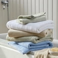 thumbnail image 4 of Martha Stewart - Bath Towels, Soft & Absorbent 100% Cotton Solid 500 GSM, 6-Piece Bathroom Towel Set with Textured Weave (Bedford Cottage Green), 4 of 4