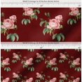 thumbnail image 2 of Soimoi Red Cotton Poplin Fabric Leaves & Rose Floral Print Fabric by the Yard 42 Inch Wide, 2 of 7