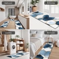 thumbnail image 5 of Blue White Gold Hexagon Marble Pattern Kitchen Rugs Sets Of 3,Kitchen Runner Rugs Non Skid Washable,Decorative Kitchen Floor Mats for Kitchen,Sink,Laundry,17"x30"+ 17"x47" + 17"x59", 5 of 6