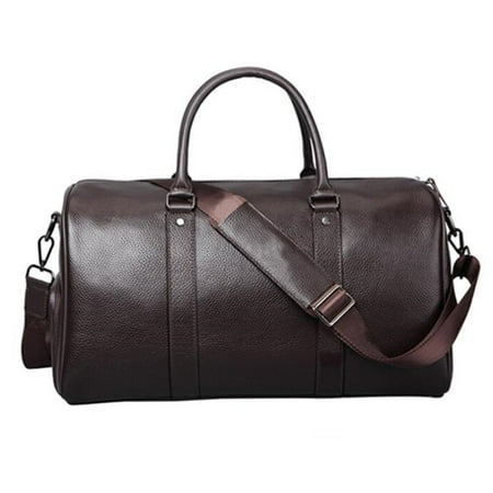 Men Leather Gym Duffel Shoulder Bag Travel Overnight Luggage Large Handbag | Walmart Canada