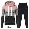 thumbnail image 1 of Ensemble de Survêtement Décontracté pour Femmes, Ensemble Deux Pièces, Sweat à Capuche (Rose, 2TG), 1 of 4