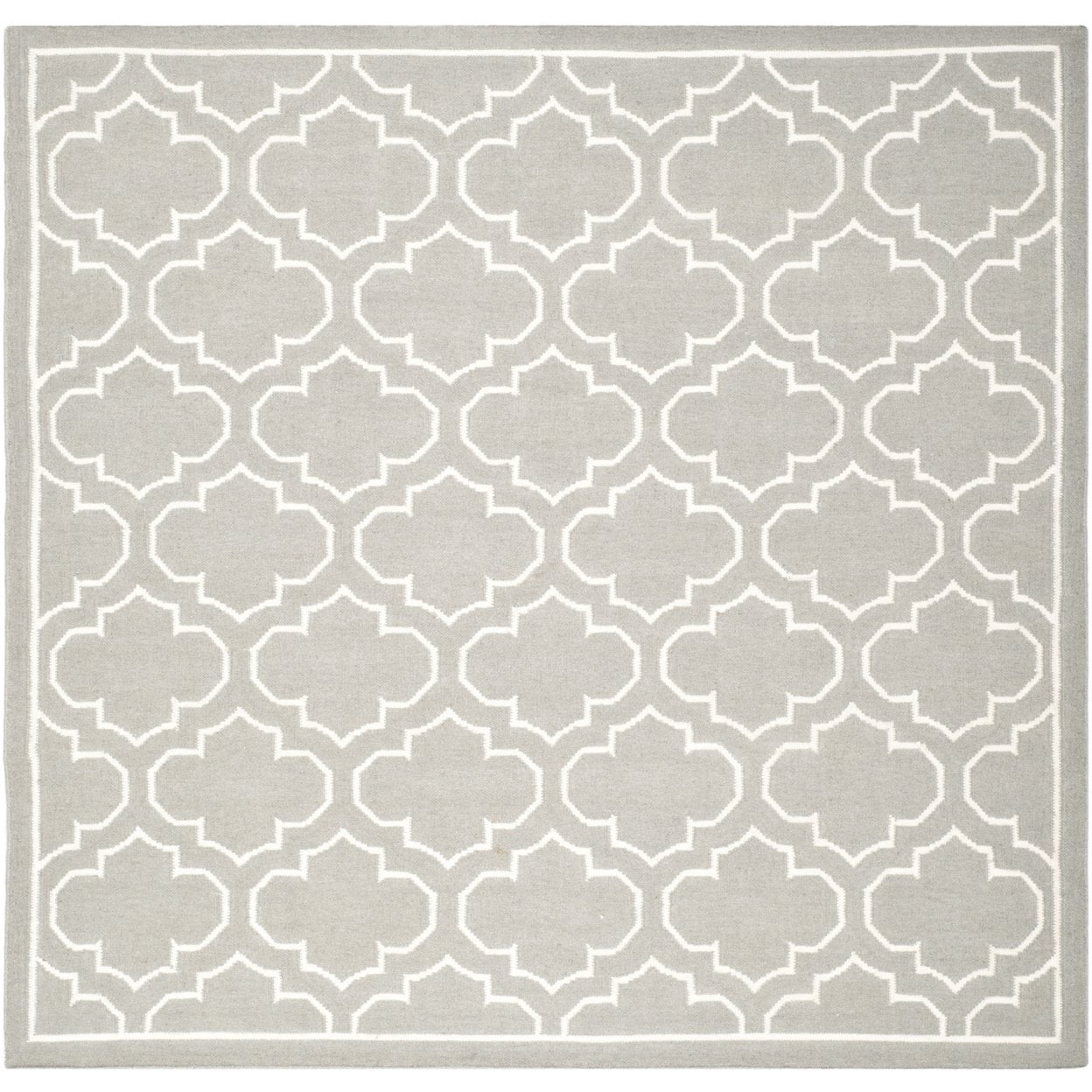 SAFAVIEH Dhurries Walter Geometric Area Rug, Grey/Ivory, 2'6" x 4'
