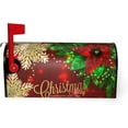 thumbnail image 2 of Christmas Mailbox Covers Poinsettia Gold Snowflake Xmas Magnetic Letter Post Box Cover Standard Size 18x21 Inch Garden Yard Home New Year Holiday Decorative, 2 of 6