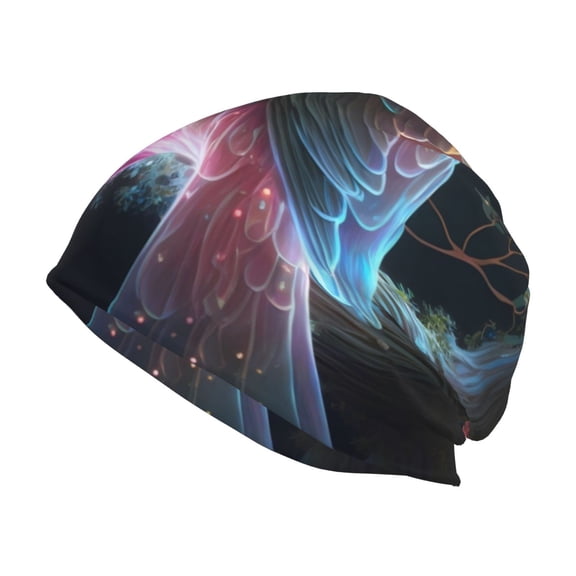 Salouo Bird 3 Print Unisex Beanie Hat,Knitted Baggy Skull Cap Winter Warm Hats Beanie Sleep Hats Cancer Headwear Caps for Women & Men 1 Pieces