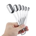 thumbnail image 3 of Domqga Stainless Steel Spoon,6Pcs Stainless Steel Measuring Spoon Seasoning Spoon Set Kitchen Gadget Cooking Tool, Spoon, 3 of 8