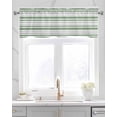 thumbnail image 2 of Sage Green Stripes Kitchen Valances for Windows Farmhouse Linen Window Valance Curtain for Living Room Window Treatment Modern Minimalist Horizontal Ombre Lines Valance Rod Pocket, 54 x 18 Inch, 2 of 6