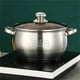 thumbnail image 4 of Cacerola de Acero Inoxidable 24CM, Sopa Grande Cuerpo, Orejas Dobles, Hierro Fundido, para Cocina, Calentador de Comida, Antiadherente, para Interior, de Acero Inoxidable, de 24CM,topliu, 4 of 9