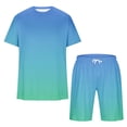 thumbnail image 5 of VBTAPA Mens Summer 2 Piece Outfits Vacation Beach Hawaiian Short Sleeve T Shirts and Shorts Set Big and Tall Hipster Streetwear Sky Blue XL, 5 of 6