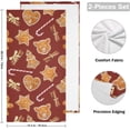 thumbnail image 2 of Christmas Cookies Cinnamon Hand Towels, Watercolor Gingerbread Kitchen Towel Ultra Soft and Absorbent,Decorative Fingertip Face Towel for Bathroom Hotel, 2 PCS, 28.3"x 14.4", 2 of 6