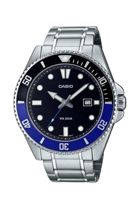 MDV-107D-1A2 Men's Stainless Steel 200M 3-Hand Analog Dive Watch