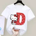 thumbnail image 3 of Camiseta de manga corta de algodón para niños con letras de la A a la Z de Hello Kitty Anime, camiseta suave de Sanrio Summer Girly Heart, regalo de cumpleaños kawaii, 3 of 5