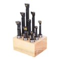 thumbnail image 2 of 9Pcs Boring Bar Set 12mm F1 Type High Speed Steel CNC Lathe Tool Holding with Base, 2 of 4