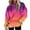 Z03, variant on Women Plus Size Hoodies Loose Tie-Dye Printing Hooded V-neck Pocket Long Sleeve Sweatshir