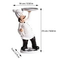 thumbnail image 2 of Toyvian Premium Resin Cooks Figurines for Indoor Outdoor Decoration White Modern Art Statue, 2 of 8