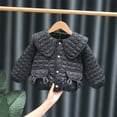 thumbnail image 6 of Godderr Toddlers Kids Baby Girls Cotton Outerwear 1-5Y Fall Winter Jacket Long Sleeve Doll Collar Coat Little Girl's Fall Winter Clothes, 6 of 7