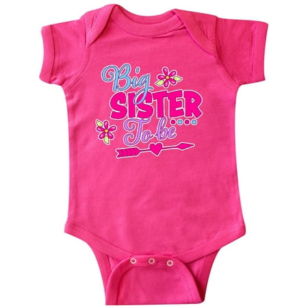 

Inktastic Big Sister To Be with Flowers and Arrow Gift Baby Girl Bodysuit