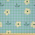 thumbnail image 2 of Ambesonne Floral Fabric by the Yard Microfiber, Chamomiles Leaves Ornament, 10 Yards, Pale Peach and Blue Grey, 2 of 2