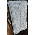 thumbnail image 3 of Chunky Knit Blanket Chenille Throw - Warm Soft Cozy for Sofa Bed Home Decor (Grey), 3 of 6
