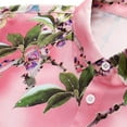 thumbnail image 5 of CEHVOM Chemise Hawaïenne à Manches Courtes pour Hommes, Col Montant, Imprimée, Décontractée, Boutonnée, Été, 5 of 5