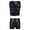 Black, variant on iEFiEL Kids Girls 2-Piece Activewear Modern Dance Sports Outfit Racer Back Vest Tops with Shorts Gym Suit Black 10